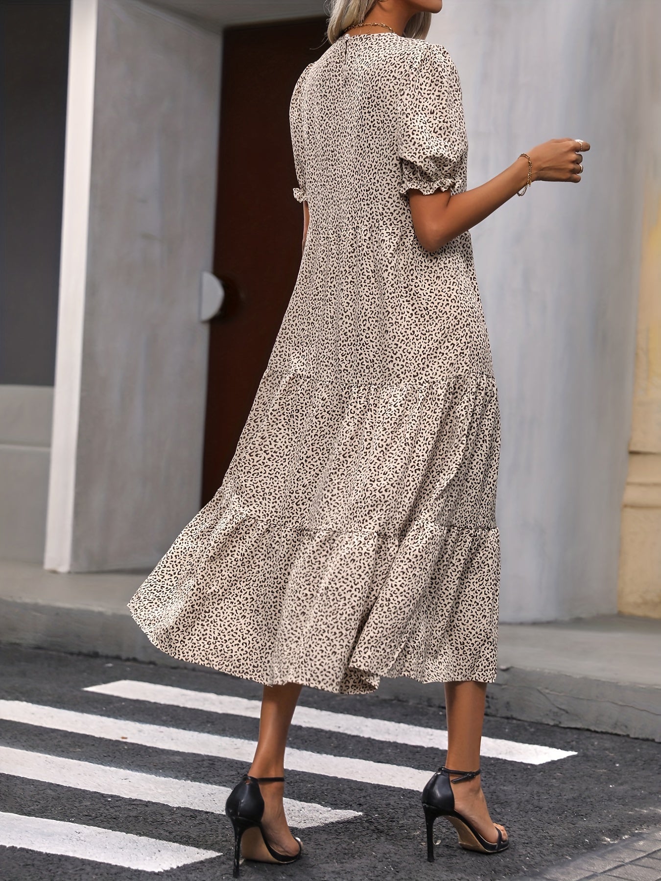 Fashion Canberra I Ayda Tiered Puff Sleeve Dress