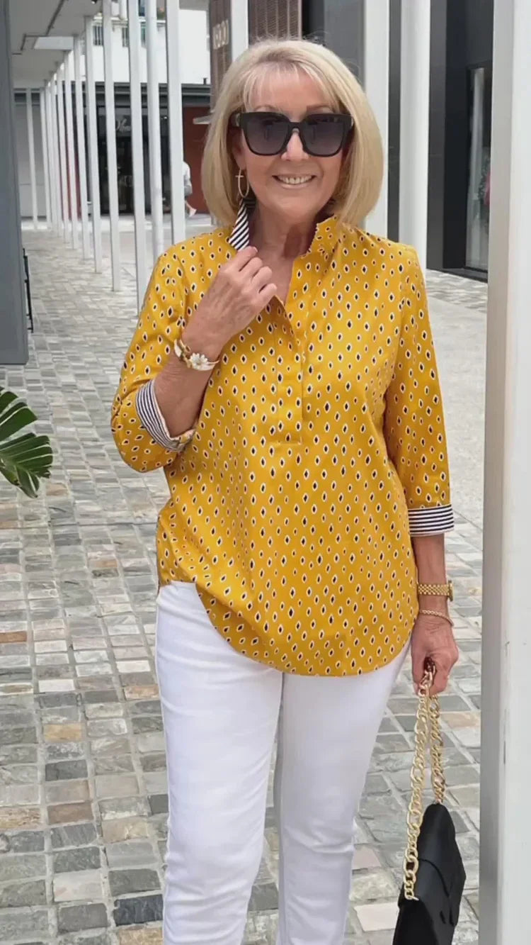 Fashion Canberra I Sabina 3/4 Sleeve Elegant Top