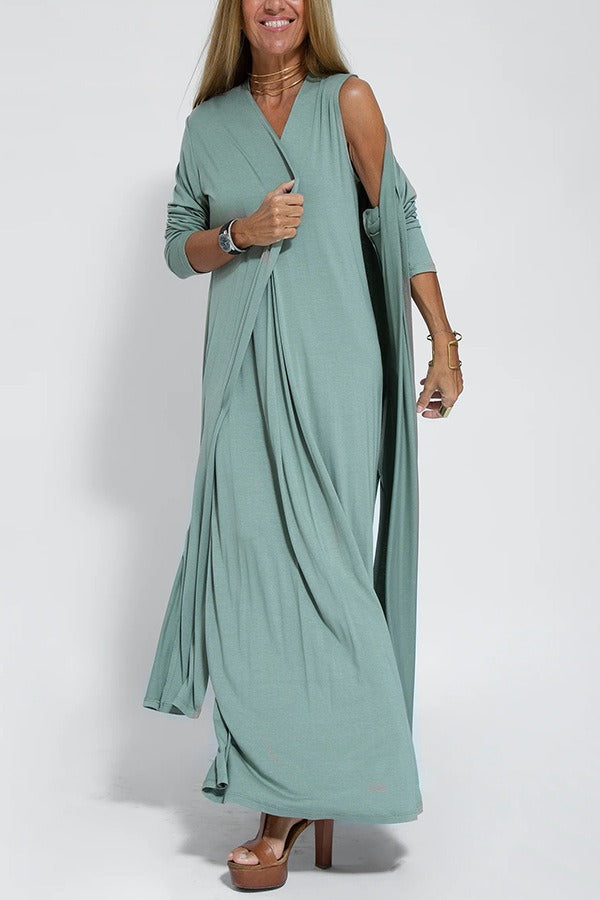 Fashion Canberra I Clara Elegant long dress + matching cardigan FREE