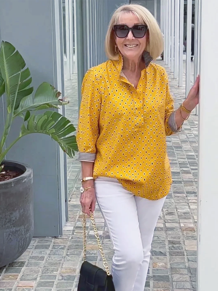 Fashion Canberra I Sabina 3/4 Sleeve Elegant Top