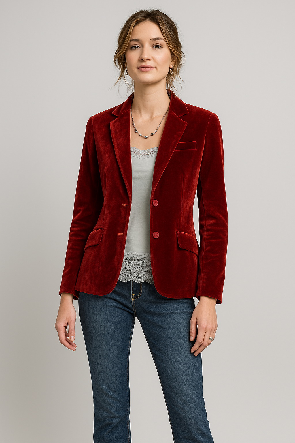 Fashion Canberra I Siona Velvet Slim-Fit Blazer