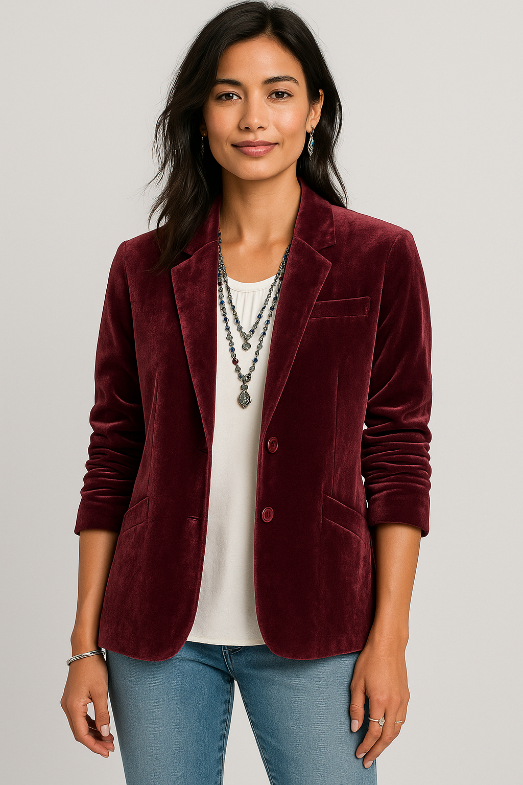 Fashion Canberra I Siona Velvet Slim-Fit Blazer