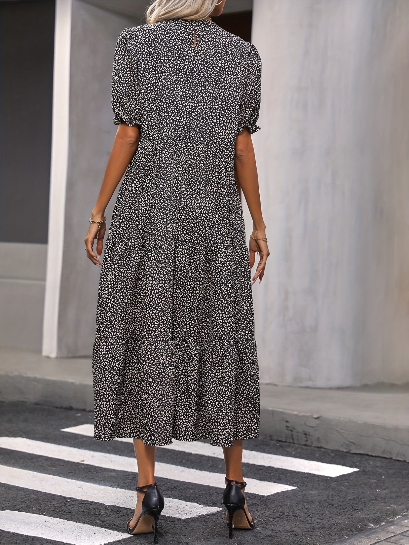 Fashion Canberra I Ayda Tiered Puff Sleeve Dress