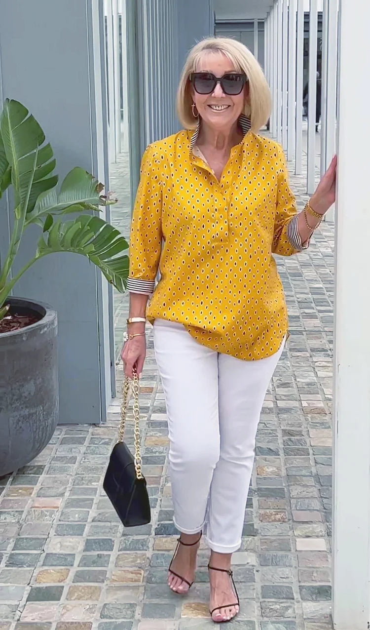 Fashion Canberra I Sabina 3/4 Sleeve Elegant Top